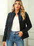 Damen Kunstlederjacke - PU-Motorradjacke für die Herbstsaison